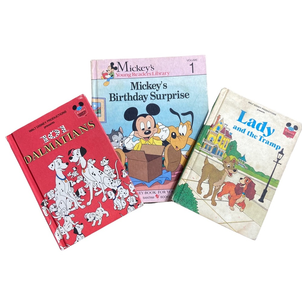 Disney Set of 3 Vintage Hardcover Books
